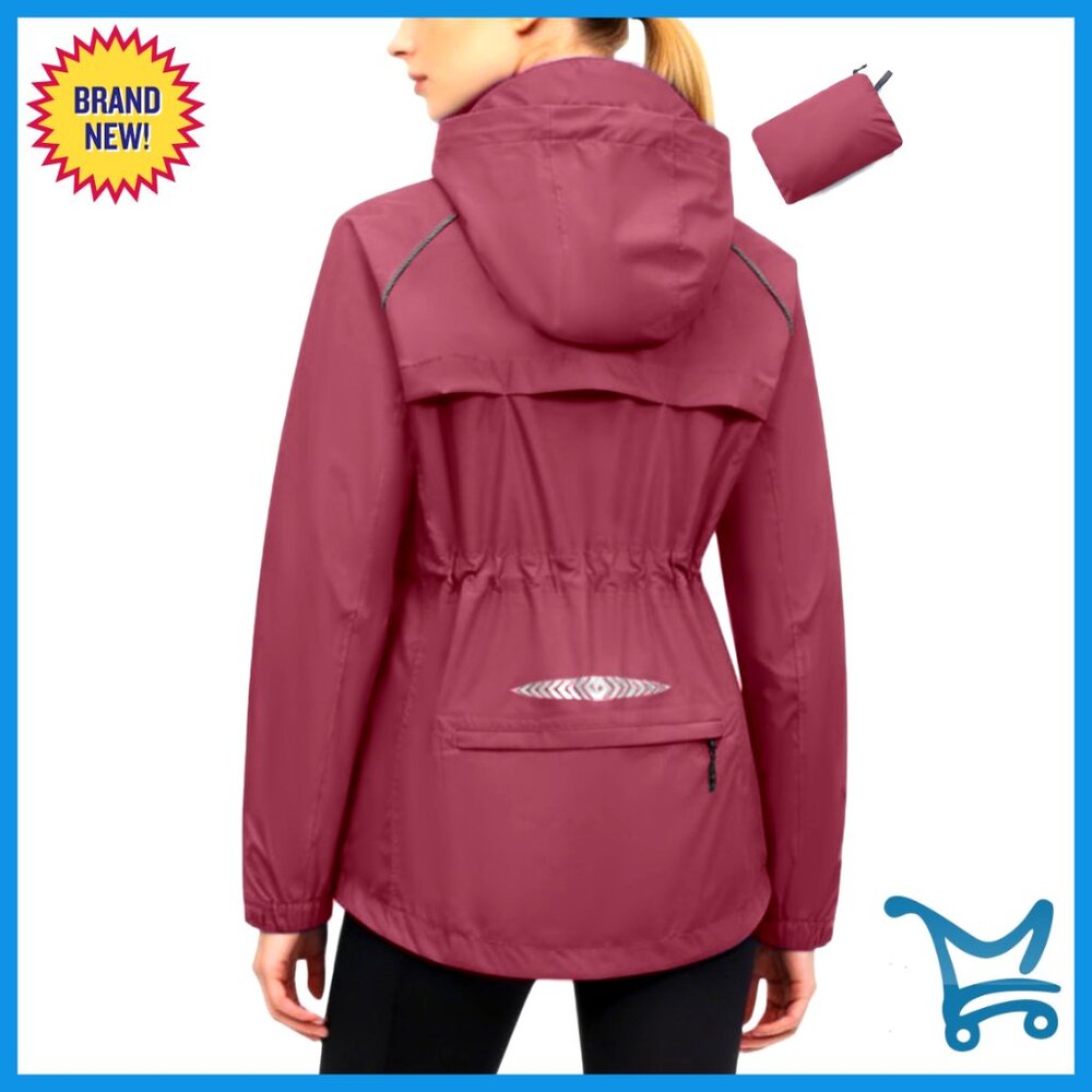 Lightweight Packable Cycling Jacket Waterproof Wi… - image 1